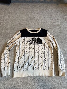 The North Face Cream & Black Patterned Crewneck Sweater